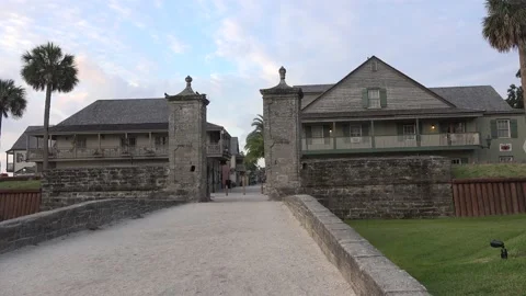 St. Augustine Old City Gates, Florida 4K, Ecclusive Stock Footage 195954912