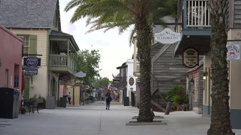 St. Augustine Old Town, Florida 4K, Ecclusive Stock Footage 195955207