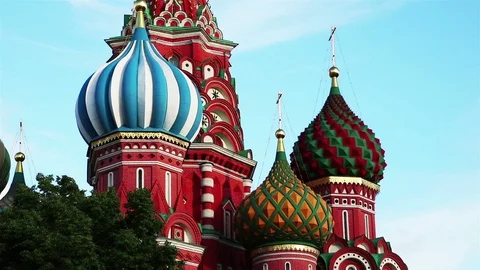 St. Basil cathedral close Stock Footage 98274107