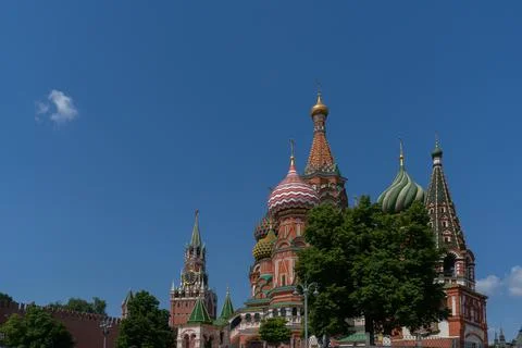 St. Basil cathedral on Red Square in Moscow, Russia Foto stock