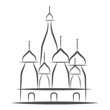 St Basil s Cathedral, Red Square, Moscow, Russia. Vector illustration, Stock Illustration