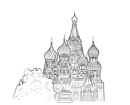 St Basil vector illustration Stock Illustration