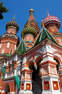 St Basil's Cathderal on Red Square, Moscow Stock Photos