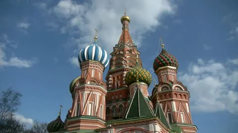 St. Basil's Cathedral And The Monument To Minin And Pozharsky 스톡 동영상 11023011