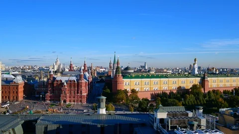St. Basil's Cathedral beautiful landmark in Moscow City Stock Footage 103188285