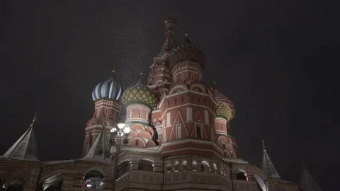 St. Basils Cathedral. Red Square  Moscow. Stock Footage 167252346