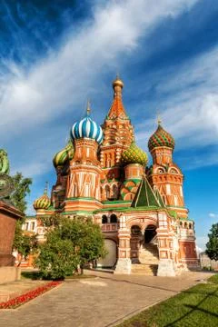 St. Basil's Cathedral, in Red Square, Moscow, Russia Stock Photos