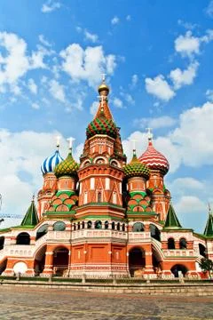 St. Basil's Cathedral, in Red Square, Moscow, Russia Stock Photos