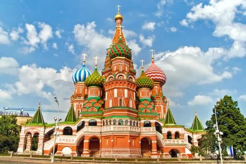 St. Basil's Cathedral, in Red Square, Moscow, Russia Stock Photos