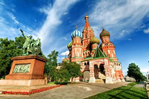St. Basil's Cathedral, in Red Square, Moscow, Russia Stock Photos