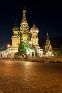 St basil's cathedral in red square Stock Photos