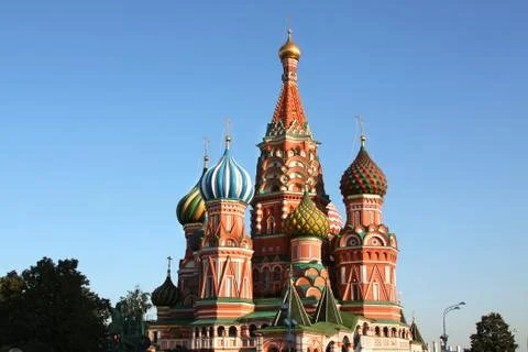 St. basil's cathedral in red square, moscow, russia Stock Photos