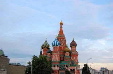 St. Basil's Cathedral on Red Square in Moscow, Russia Fotos Stock