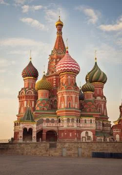 St Basils cathedral on Red Square in Moscow 스톡 사진
