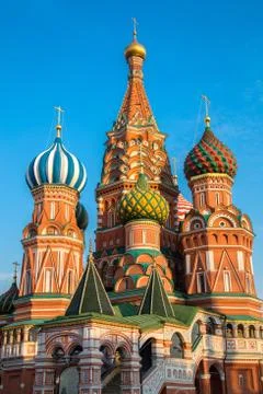 St Basils cathedral on Red Square in Moscow Stock Photos