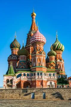 St. Basils cathedral on Red Square in Moscow, Russia Stock Photos