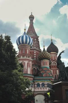 St. Basil's Cathedral on Red Square in Moscow Foto stock