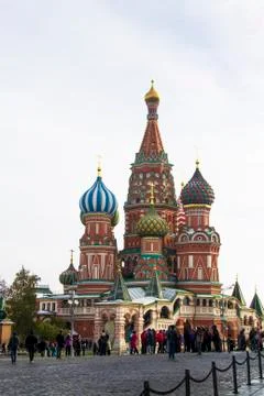 St Basil`s cathedral on Red Square, Moscow, Russian Federation Stock Photos