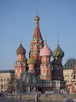 St Basils cathedral on Red Square in Moscow Stock Photos