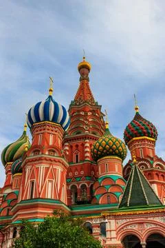 St. Basil's Cathedral on Red Square in Moscow, Russia Stock Photos