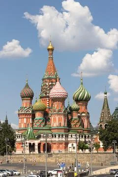 St. Basil's Cathedral on Red Square. Foto stock