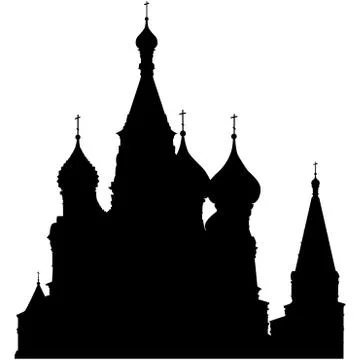 St. Basil's Cathedral silhouette Stock Illustration