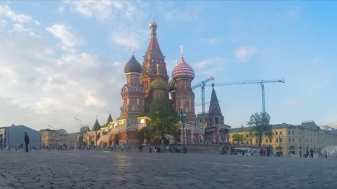 St. Basil's Cathedral On Summer day Timelapse Stock Footage 78015528