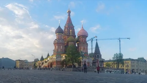 St. Basil's Cathedral On Summer Timelapse Vidéo 77284658