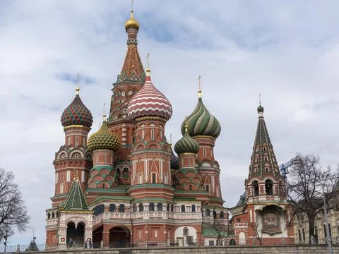 St Basils cathedral winter on Red Square in Moscow Foto stock