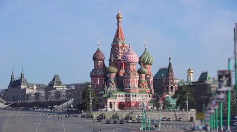 St Basil's Church, Red Square, Moscow, Russia Video stock 61787796