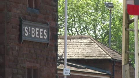 St Bees Railway Station Stock Footage 12363265