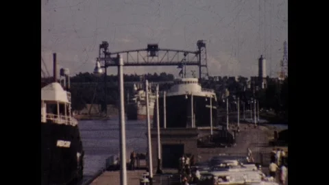 St Catherines Canal Lock 3 Canada 2 1968 Stock Footage 252683068
