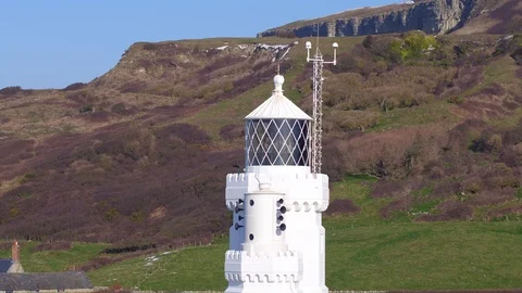 St Catherine's Lighthouse Stock Footage 88361502