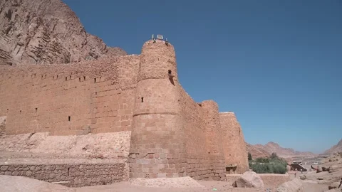 St. Catherine's Museum in Desert Oasis, Sinai Egypt Stock Footage 325980353