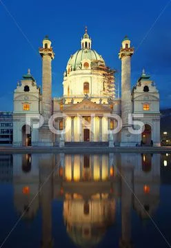 St. Charles's Church in Vienna Stock Photos