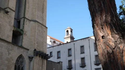 St. Chiara Courtyard Stock Footage 129937605