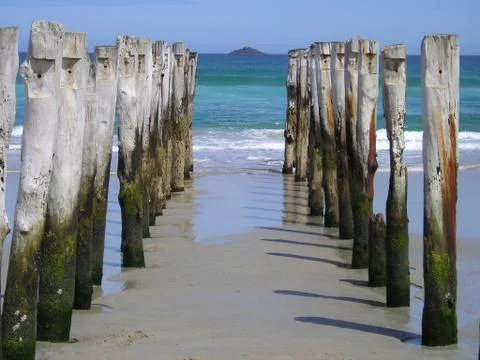 St Clair Beach pier Fotos Stock