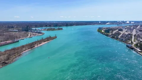 St. Clair River, Port Huron, MI, USA Vídeos de archivo 331660594