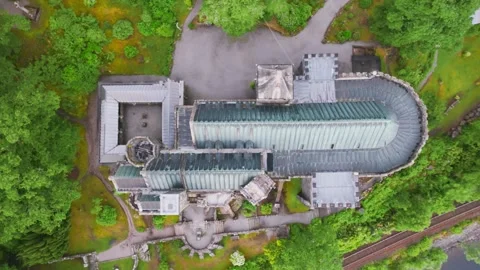 St Conans Kirk from a drone, Loch Awe in Argyll and Bute, Scotland, UK Stock Footage 246797951