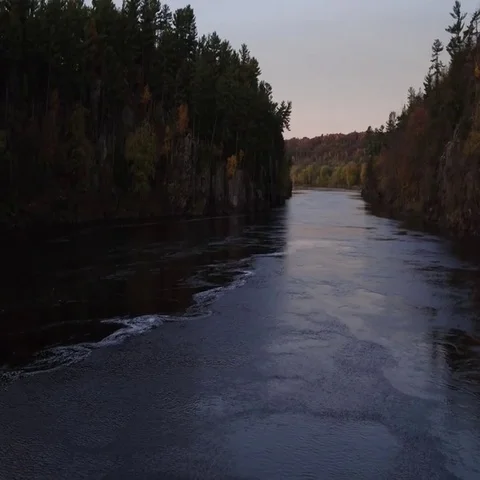 St Croix Valley Fall River Looking Down River Stock-Footage 69528412