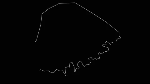 St David Grenada parish map outline animation Stock Footage 149869115