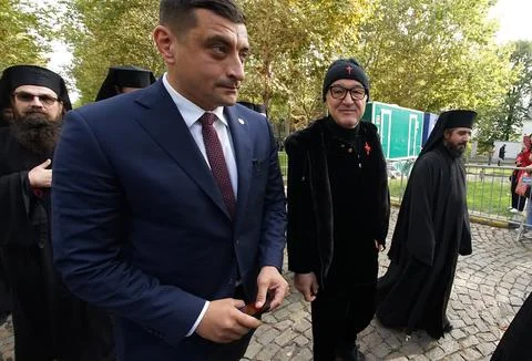 St. Demetrius the New, procession, Bucharest, Romania 스톡 사진