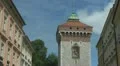 St. Florian`s Gate and Stadtmauer, krakow, Poland HD Footage