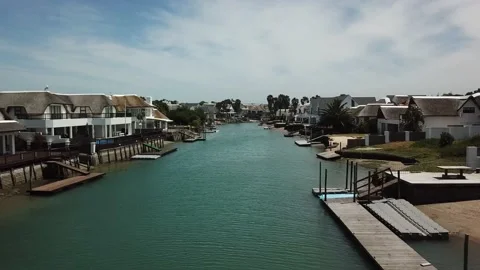 St francis canals, low fly 4k Video stock 162176929