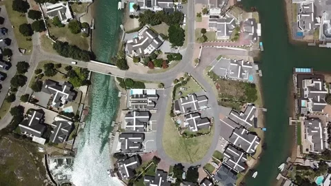 St Francis canals, top down 4k Video stock 162176977