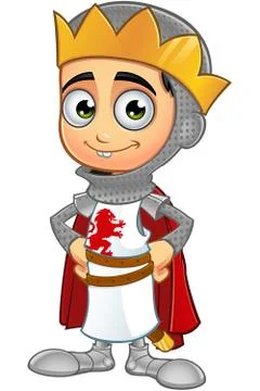 St. George Boy King Character Stock Illustration
