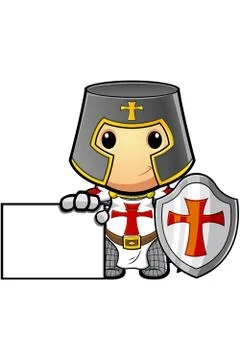 St George Cartoon Knight Stock Illustration