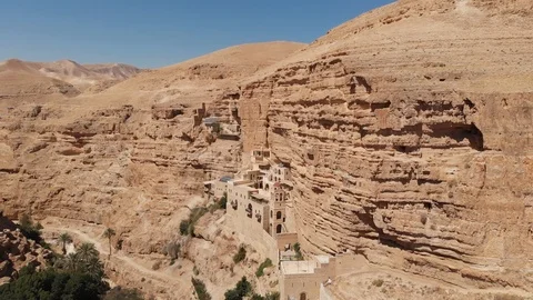St. George Monastery, located in Wadi Qelt, in the eastern West Bank. Видео 113247659