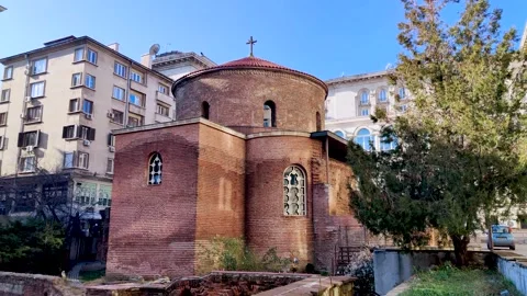 St George Rotunda Church in Sofia, Bulgaria | Panning to the left view 4K Stock-Footage 189923385