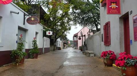 St George Street St. Augustine Stock Footage 58266745